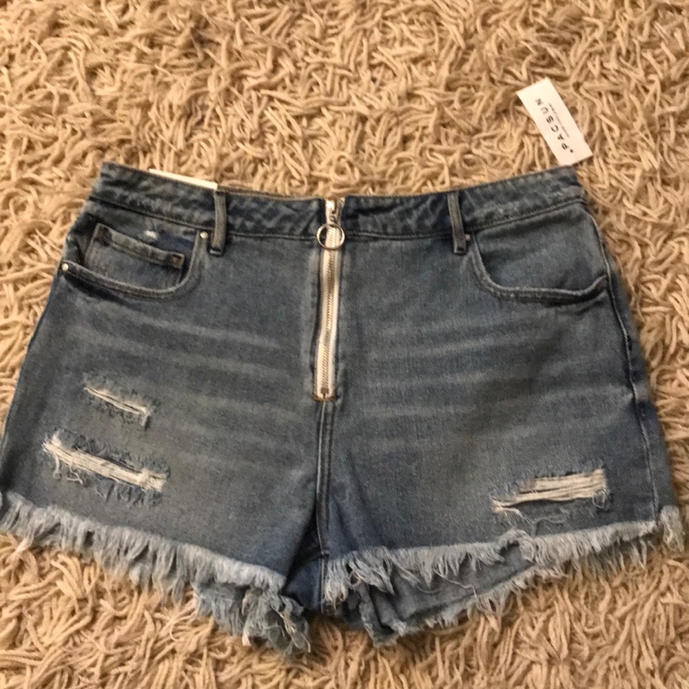 High wasted jean shorts